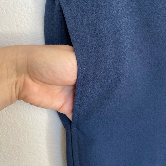 Madewell Tall Huston Pull-On Crop Pants in Dark Blue and Size Small - Picture 8 of 13